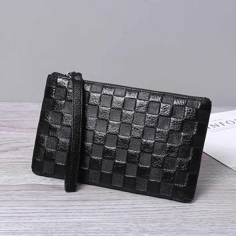 Thin Top Leather Men's Crocodile Leather Wallet Bag