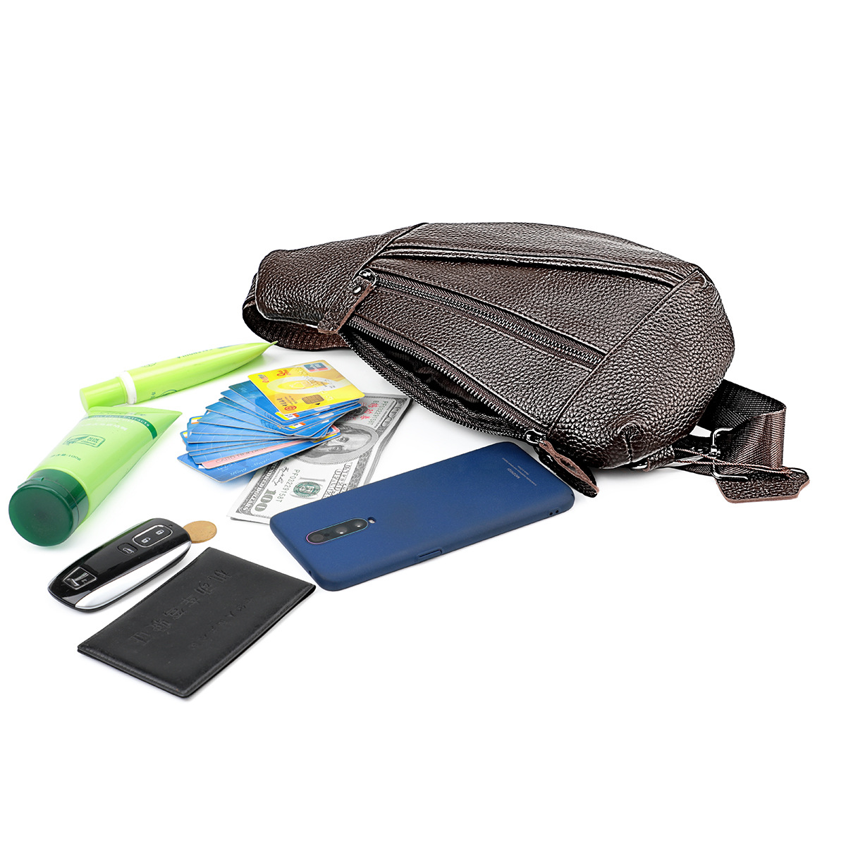 Leather Shoulder Bag Men