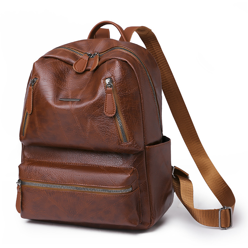 Soft Leather Shoulder Travel Bag