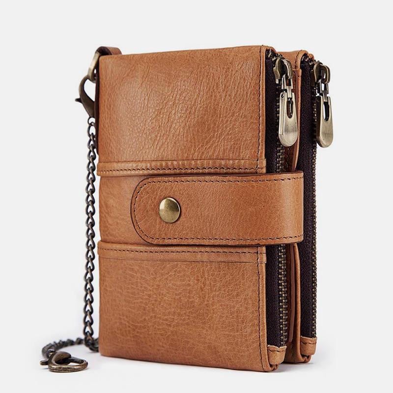 GenuineLeather Anti-theft Retro Wallet