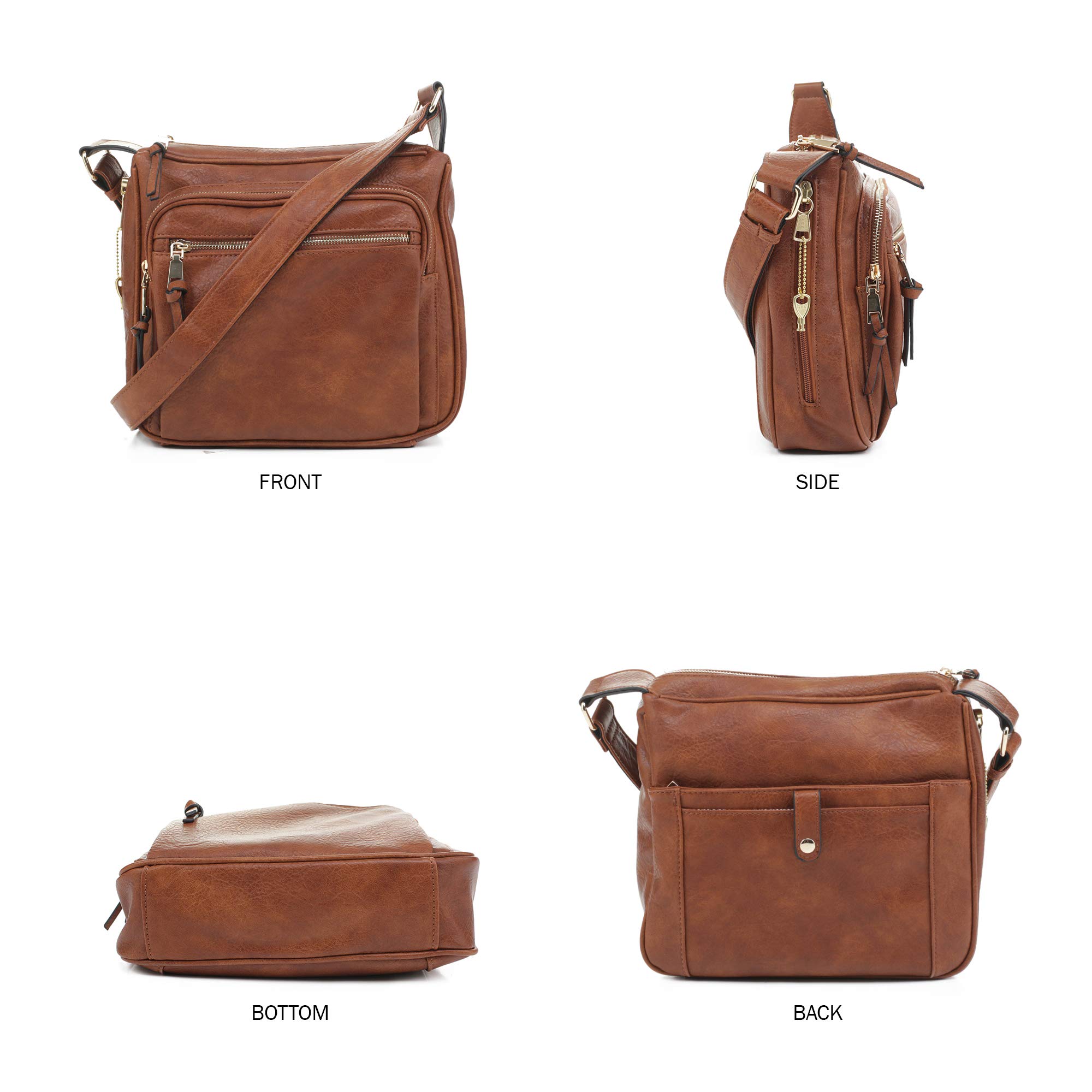 Concealed Crossbody RFID Blocking Lock Firearm Removable Holster-Tan