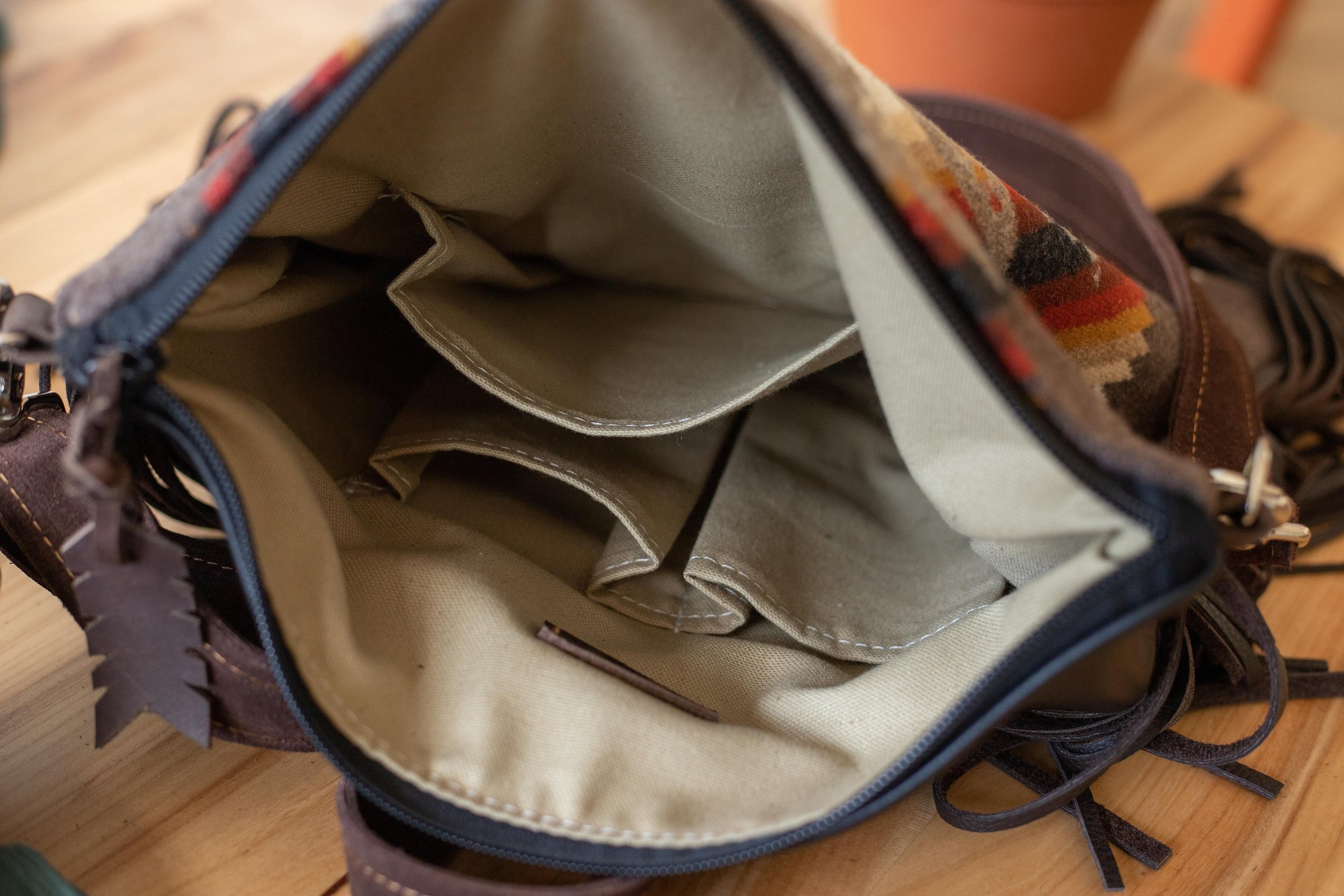 WESTERN FRINGE PURSE IN PACIFIC CREST