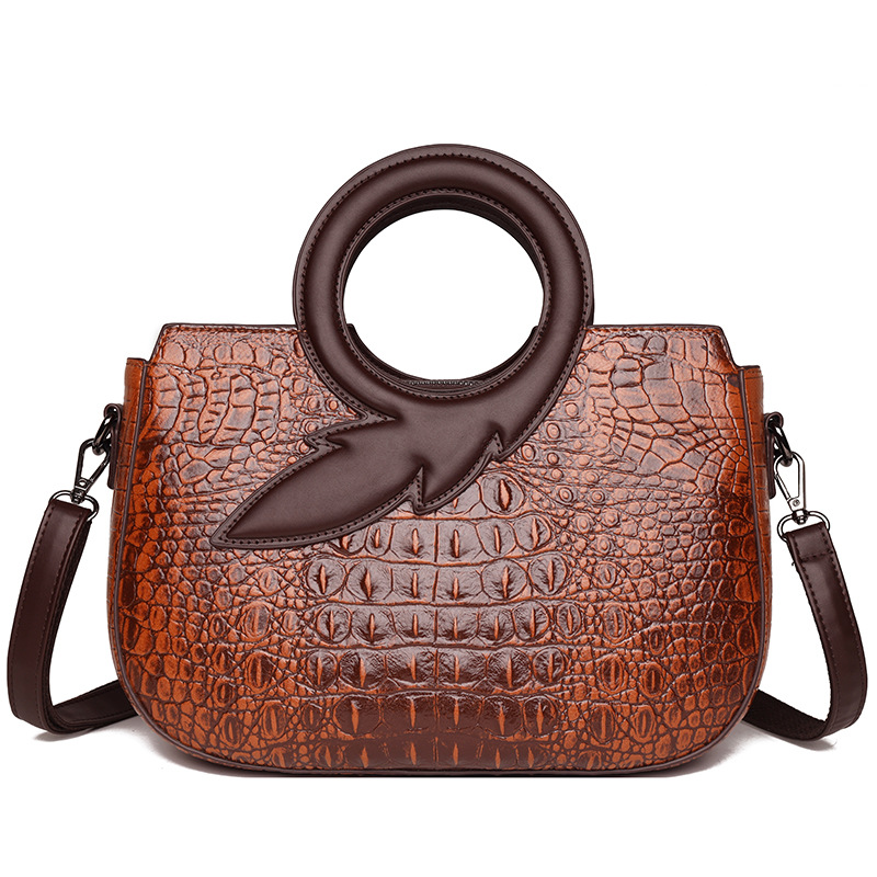 New Fashion Joker Banquet Retro Crocodile Single Shoulder Crossbody Bag