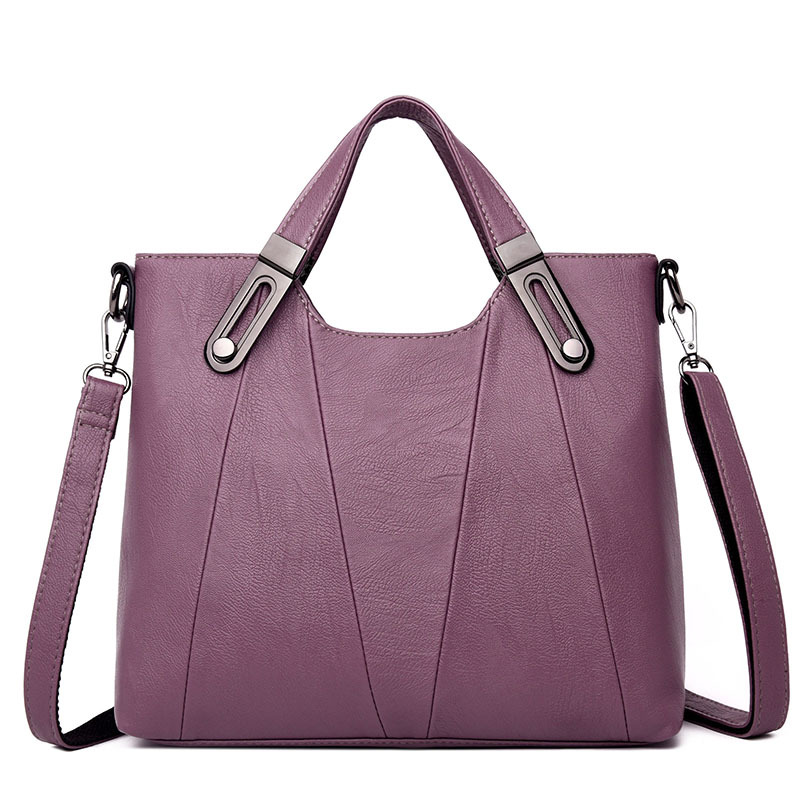 Soft Leather Large Shoulder Crossbody Tote