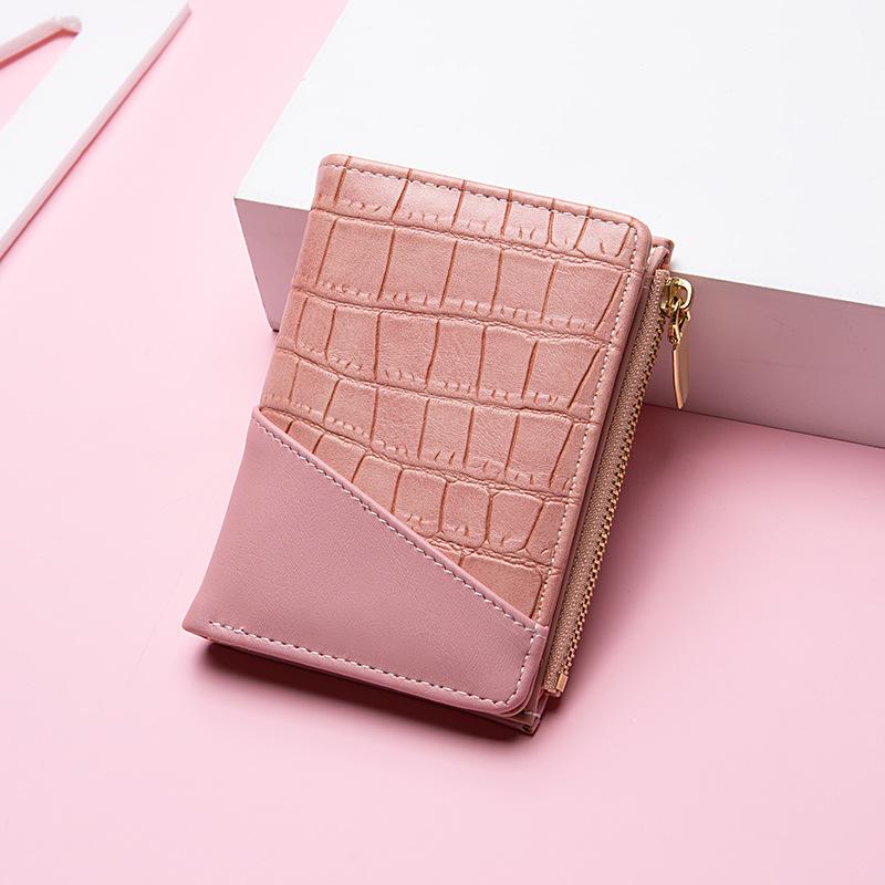 Women's Small Wallet Short Zipper Two-fold Stone Pattern Women's Wallet Fashion Purse