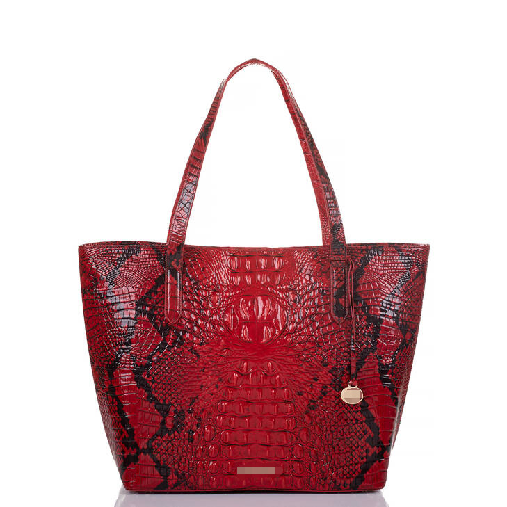Vintage Multicolor Brahman Crocodile Tote Bag