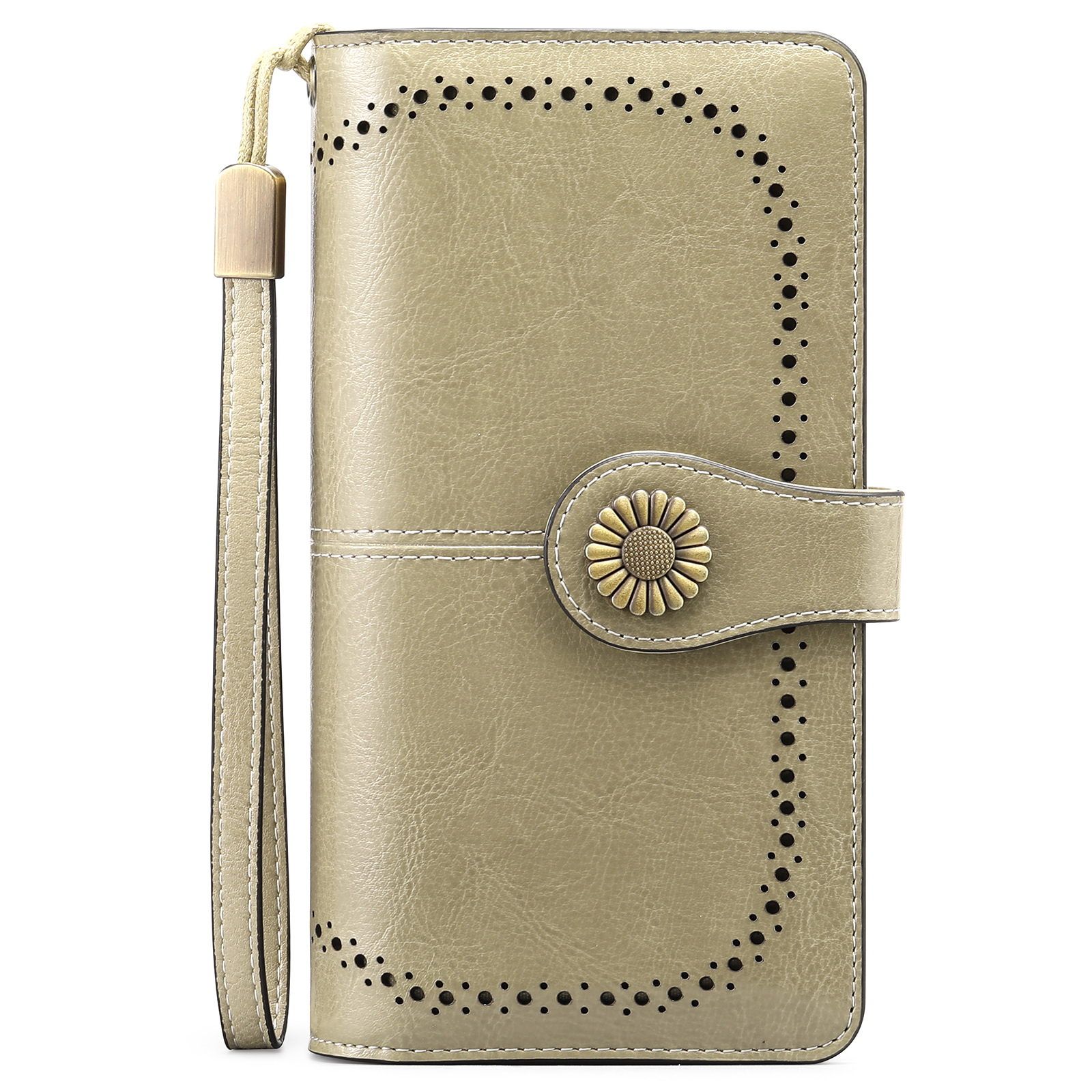 Long Zip Leather Ladies Wallet