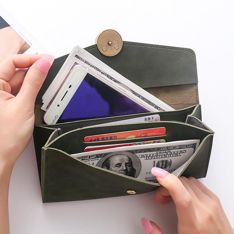 All-match stitching long card holder Multi-card position  bag