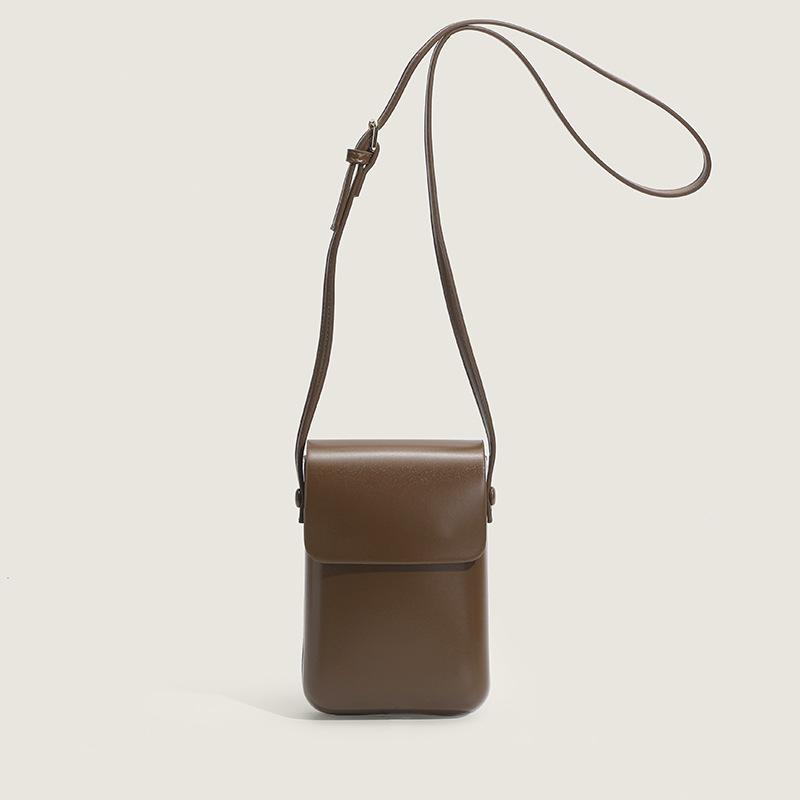 Small Crowd Joker Vertical Change Simple Mobile Phone Bag Box Bag Retro Female Texture Slung Bag