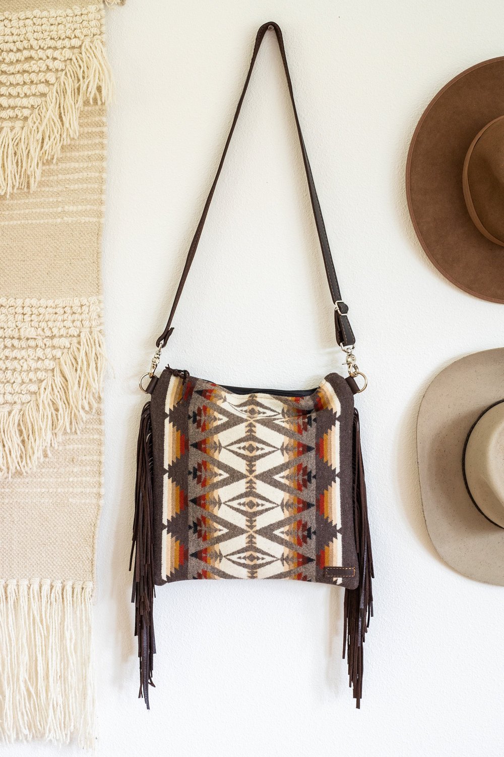 WESTERN FRINGE PURSE IN PACIFIC CREST