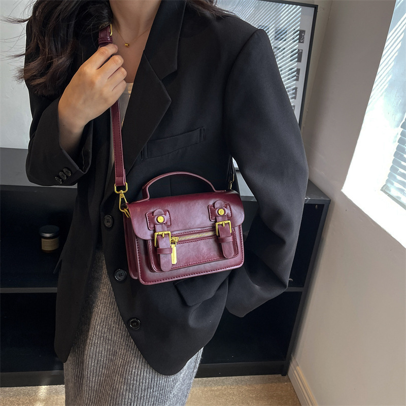 Retro Postman Crossbody Small Square Bag