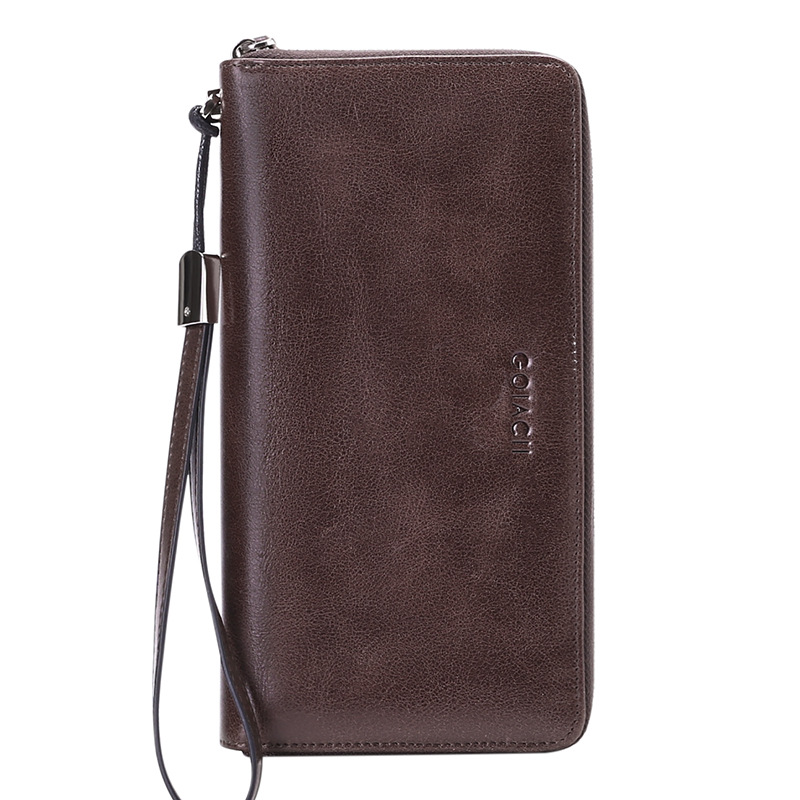 Antimagnetic Leather Zip Bag