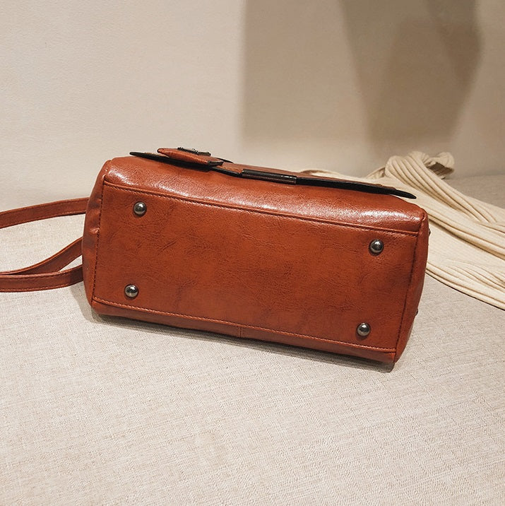 Ladies Soft Leather Fashion All-match Messenger Bag