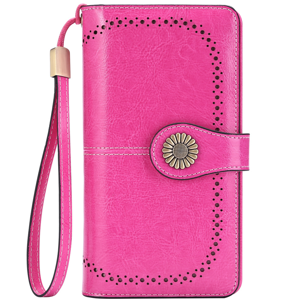 Long Zip Leather Ladies Wallet