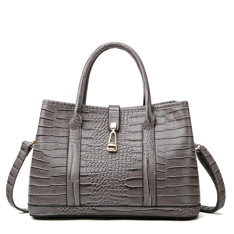 Fashion Crocodile Large Shoulder Crossbody Tote Mom Bag
