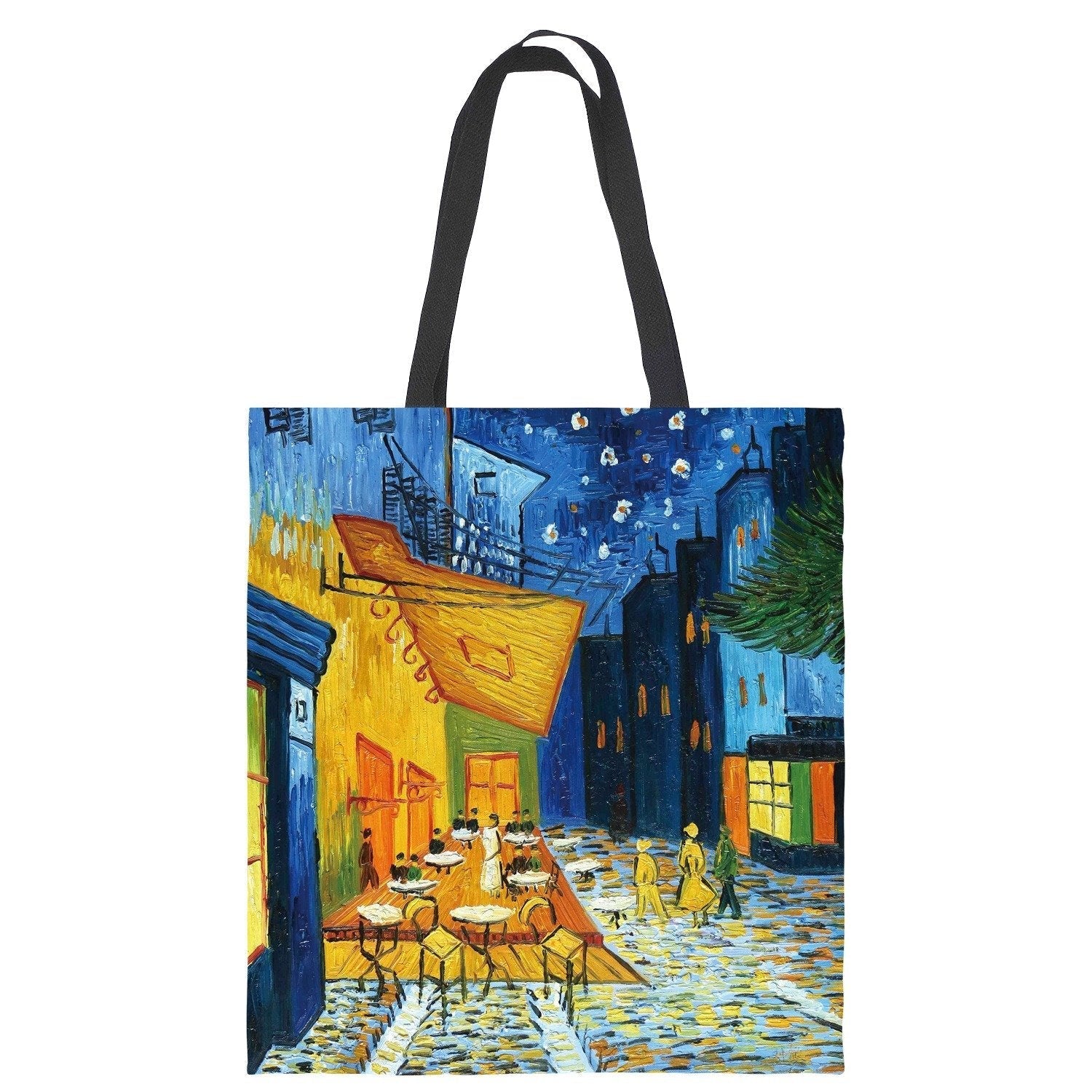 Van Gogh starry sky canvas tote bag