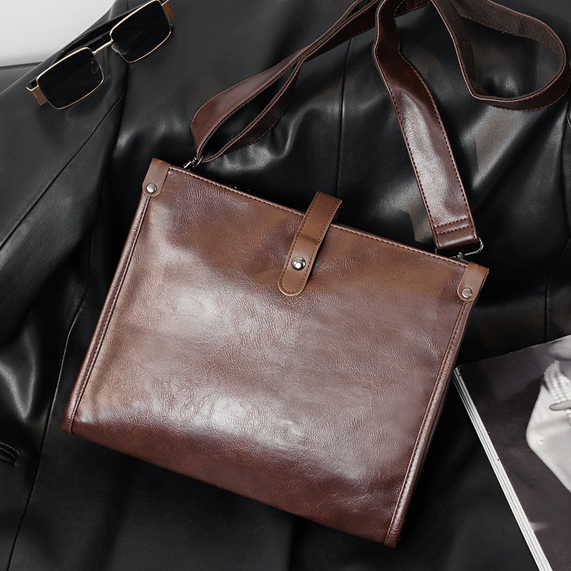 New Fashion Joker Men's Commuter Crossbody Small Square Bag