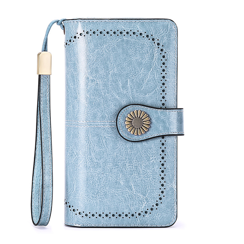 Long Zip Leather Ladies Wallet