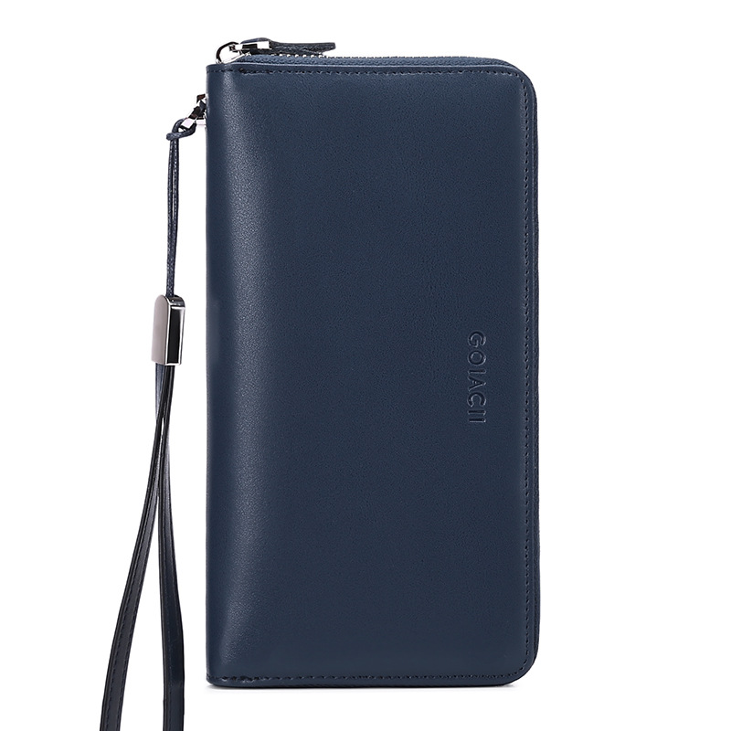 Antimagnetic Leather Zip Bag