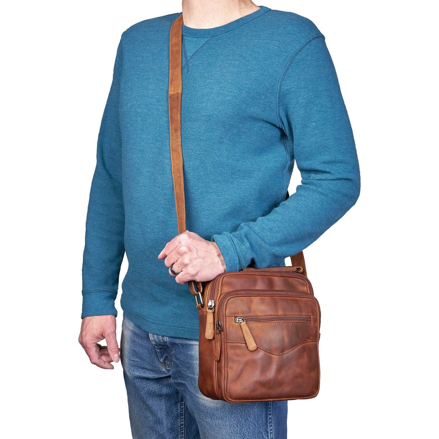 Logan Concealed Carry Leather Unisex Crossbody
