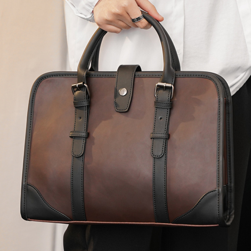 New Korean Fashion Men's Business Shoulder Portable Briefcase
